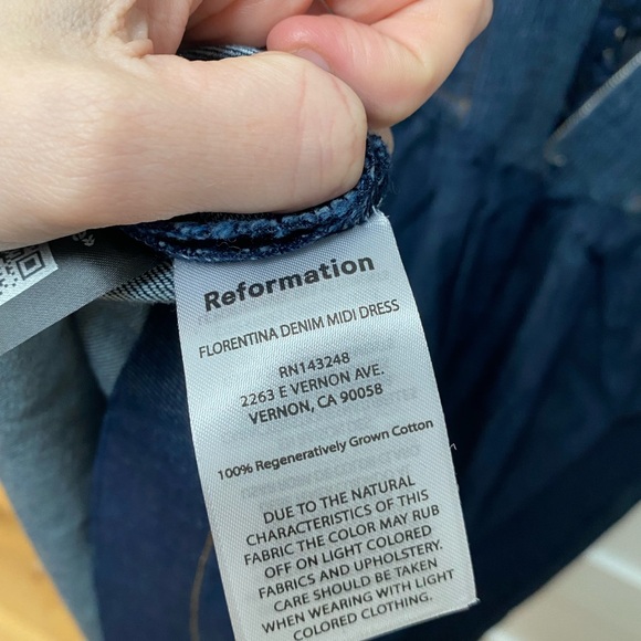 Reformation denim corset midi dress - Picture 11 of 11